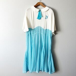 Disney Main Street USA Dapper Dans Sheer Striped Dress plus size 24W retro